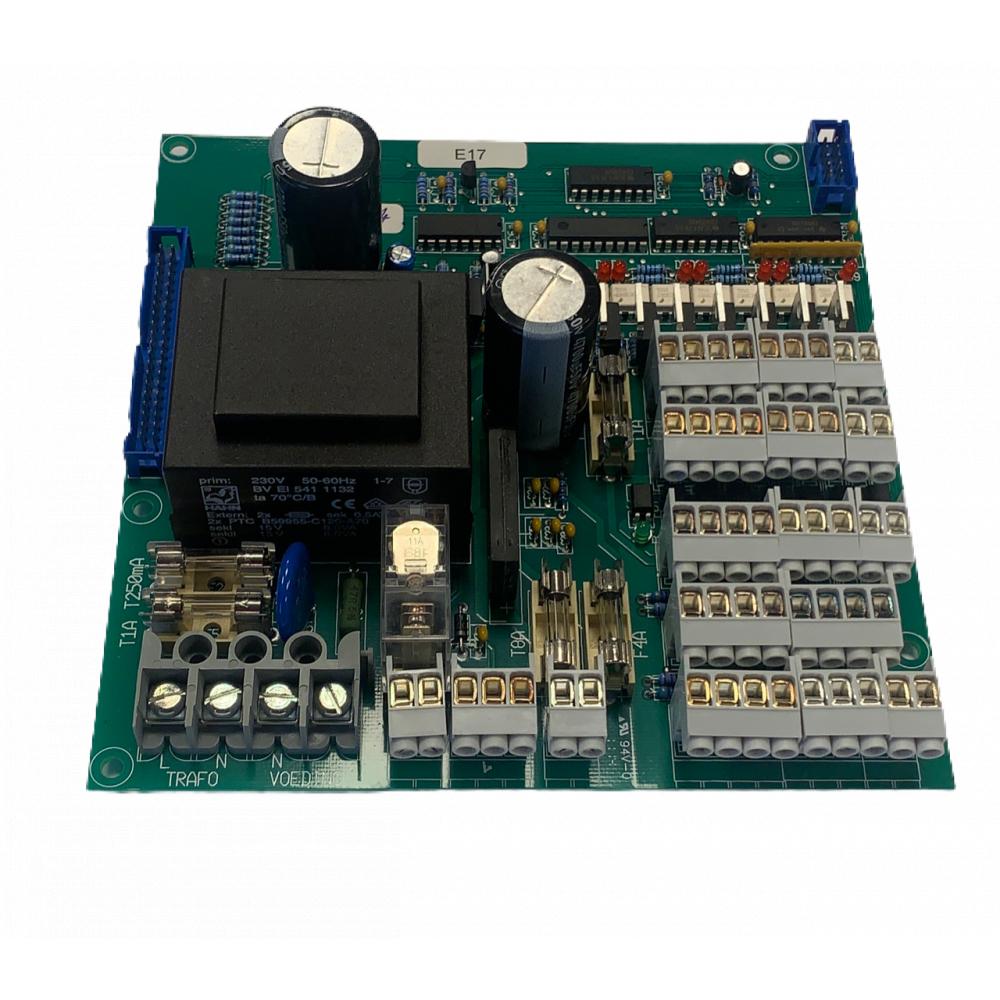 Huella en el suelo del ordenador de alimentación Variomix y los comederos Base de la placa de circuito impreso de los comederos del programador de alimentación Variomix