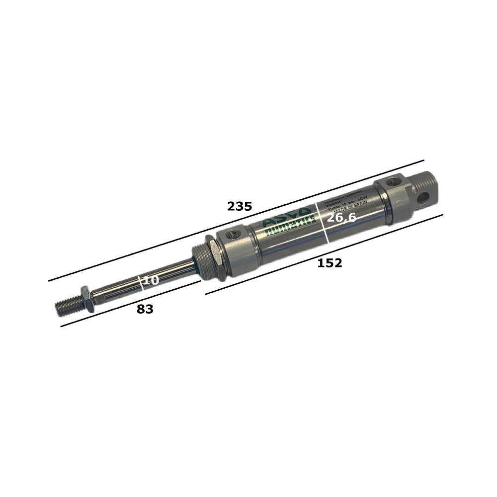 Cilindro de acero inoxidable de 50 mm para Variomix Cilindro para granja porcina de 50 mm Variomix