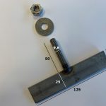 Sujeción de rejilla M10x50 con material de fijación